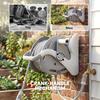 Portable Garden Hose Reel, 20+2 m Wall Mounted Hose Reel with 2 Patterns Spray Nozzle and Crank Handle, Grey