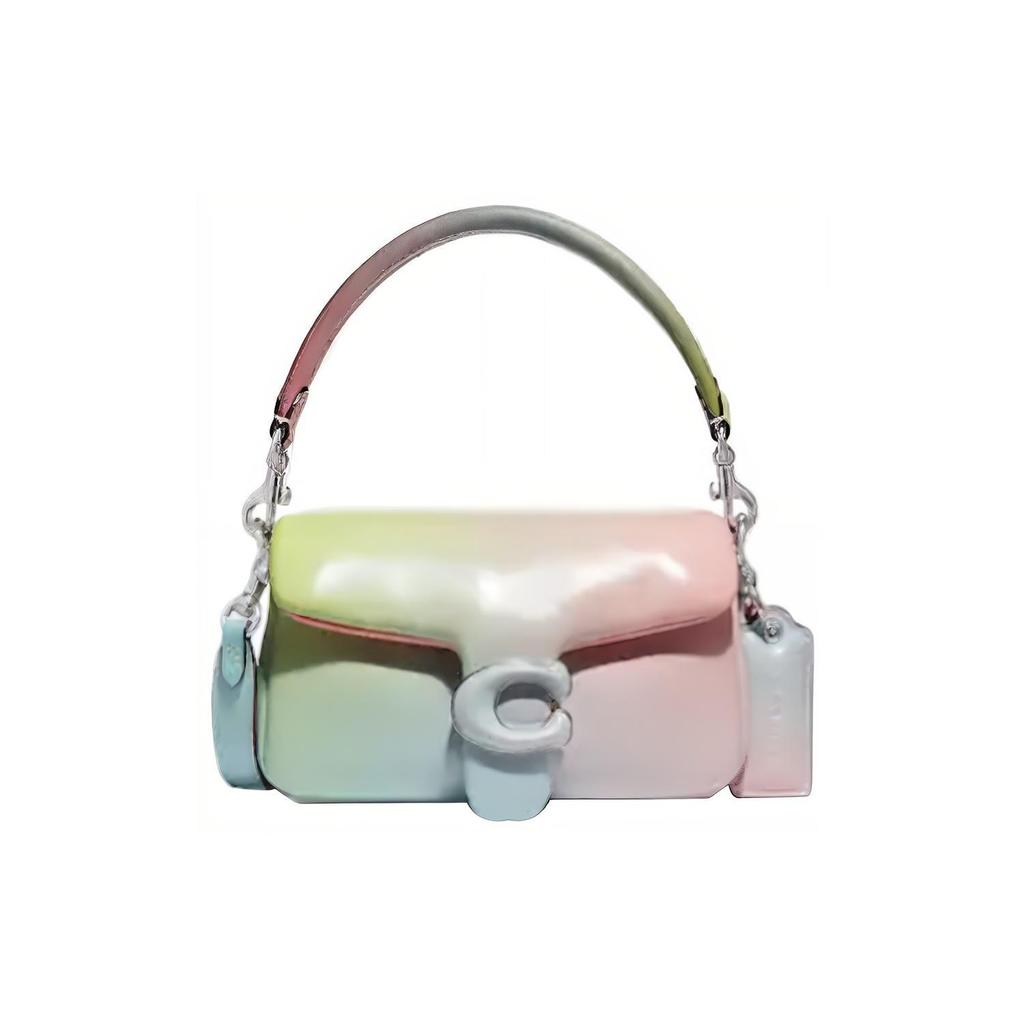 New COACH Tabby Sheepskin Shoulder Bag, Crossbody Bag, Handbag Women's Blue Pink Green Multicolor CA084-LHUAU