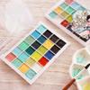 24-Farben Nationaler Stil Festes Aquarellpigment-Set Künstlerbedarf für Anfänger Handgezeichnete Illustration Kreation Aquarellfarbe