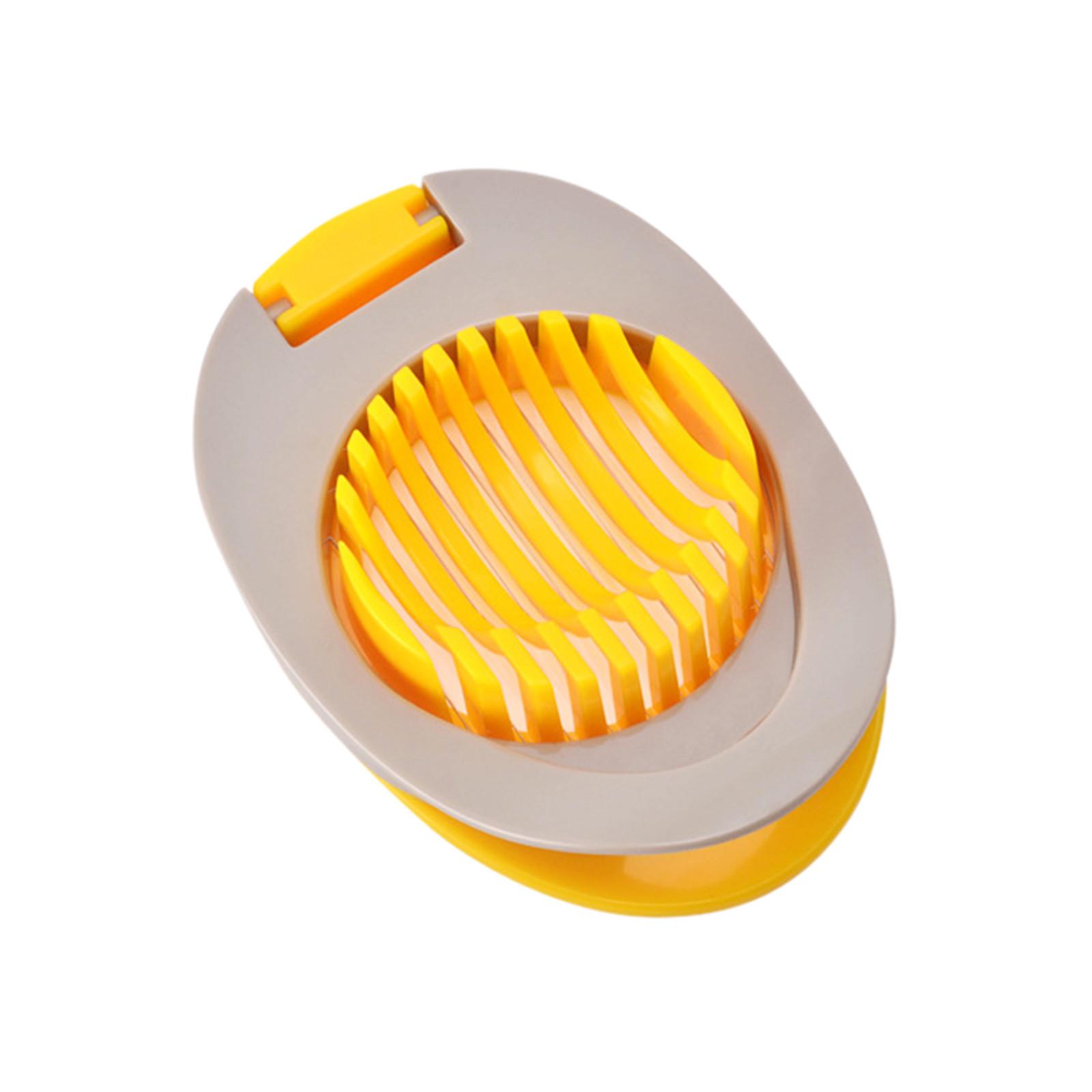 

Кухонный инструмент Фрукты для вареных яиц Резак для клубники с проволокой из нержавеющей стали жёлтый