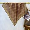 Retro light luxury high-end carriage cotton and linen scarf, spring and autumn new 71cm small square scarf, foreign-style decorative versatile scarf
