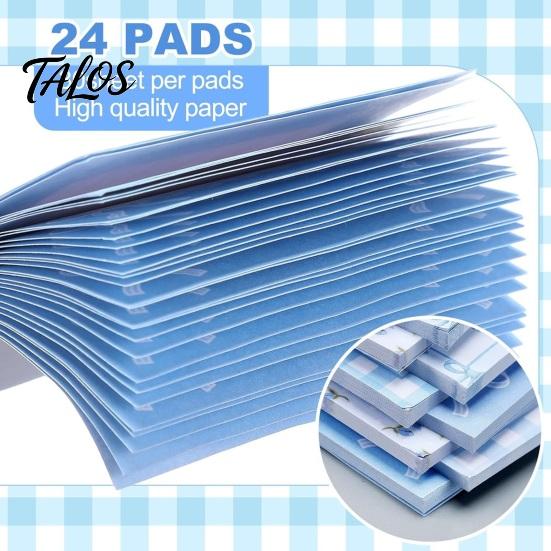 Decorative Memo Pads for Gifts Bow Pads, Cute Strong Adhesive Page Markers, Colorful Gel Pen Compatible Notes Self-Stick Students Office, Reminder