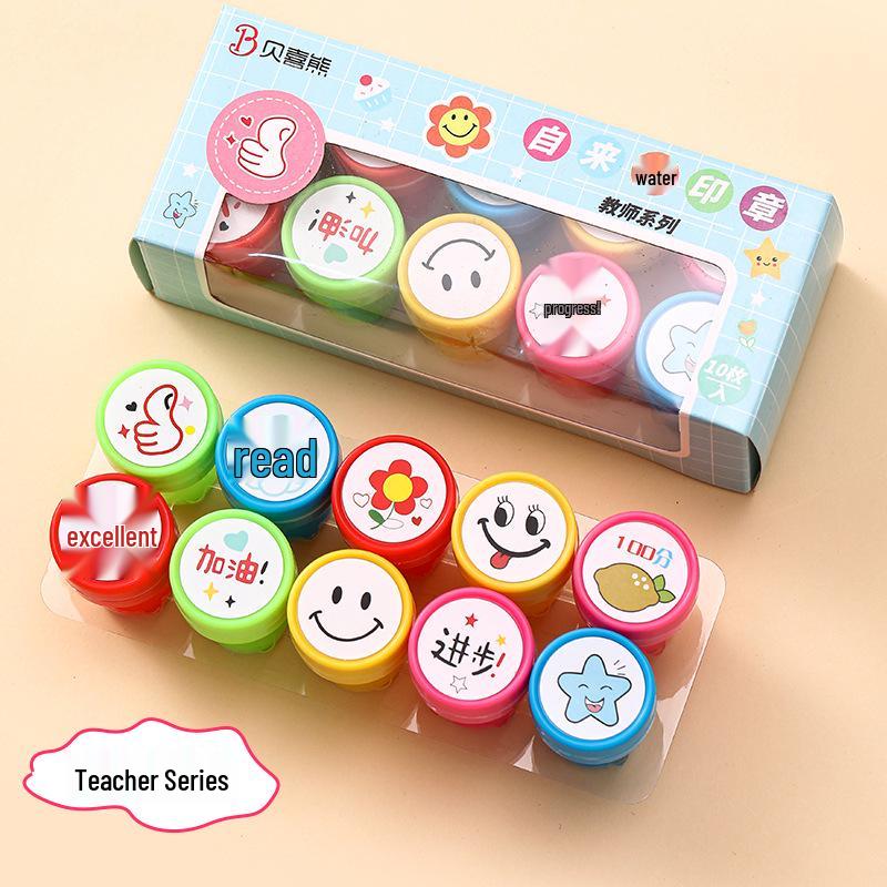 Creative Cartoon Animal Stamp Set for Kids - Fun, Cute Plastic Stamps for Kindergarten Gifts