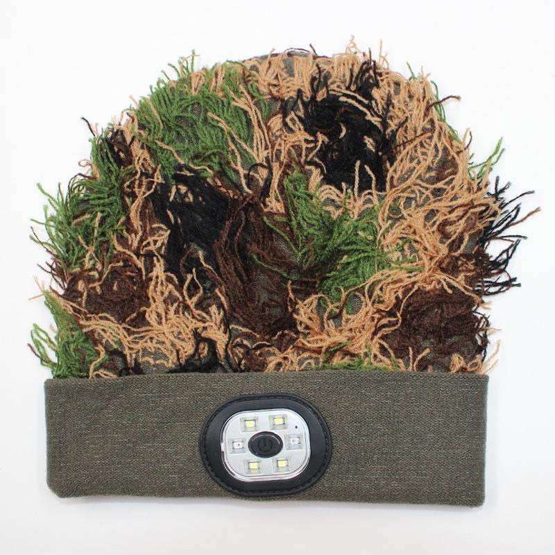 Rechargeable LED Light Beanie - Glow-in-the-Dark Winter Hat for Night Running Outdoors