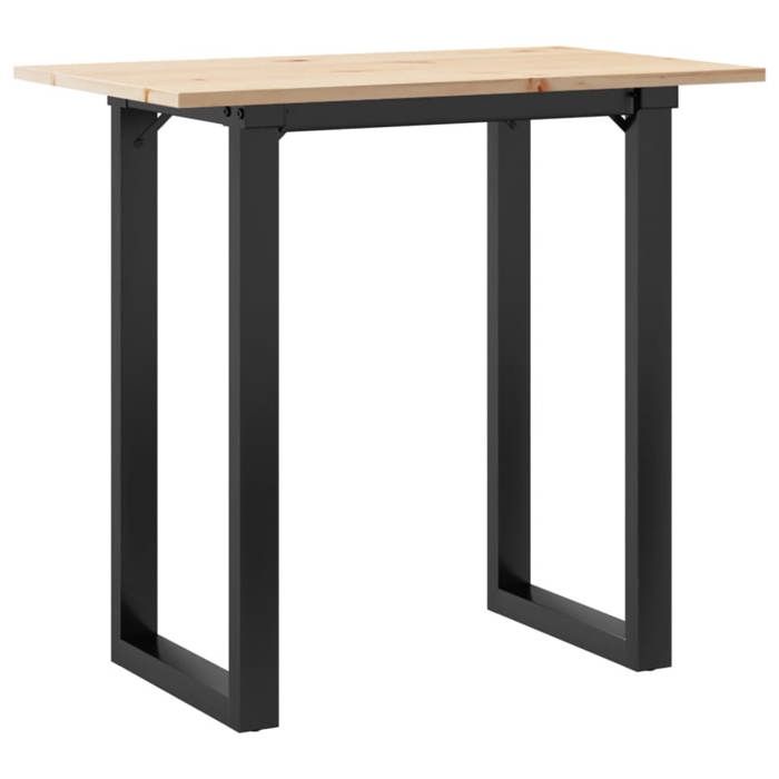 VidaXL Dining Table O-Frame, Dinner Table, Dining Table Kitchen Restaurant Interior, 80x50x75.5cm Pine Wood 3282738