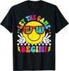Retro Smiley Field Day Let The Game Begin T-shirt