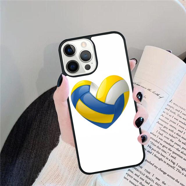 

Sport Fans Volleyball Phone Case Cover For iPhone 17 Air 15 16 14 13 12 Pro Max 11 Pro Max Plus Coque Shell iPhone 16plus
