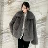 Autumn and winter new imitation fox fur environmentally friendly light thickened short coat jacket padded short