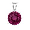 17 CT   Natural Pink Ruby Round Cut Gemstone 925 Silver Pendant