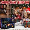 Galaxy Christmas 24 Days Advent Calendar Gift Box 2024 New Year Countdown Kids Teens Planet Universe Glass Beads Marbles Toys