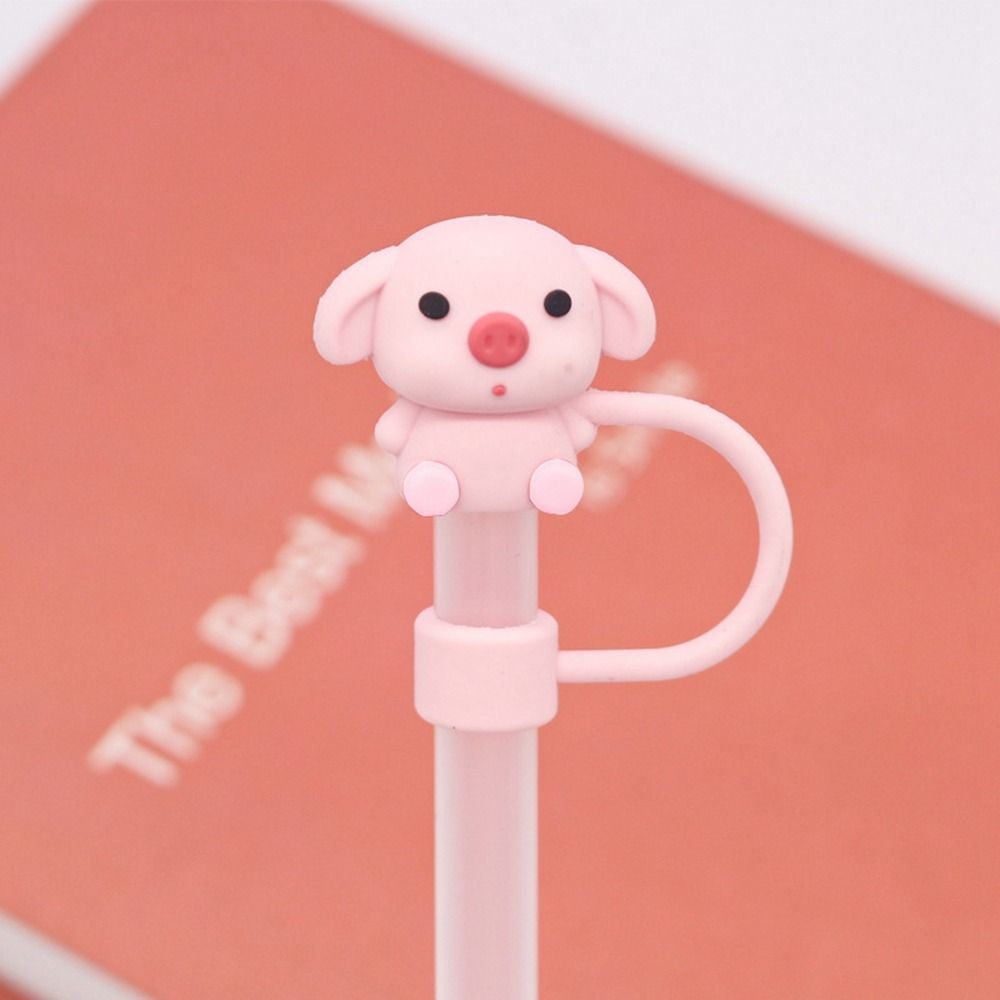 Dust-proof Silicone Straw Plug Reusable Straw Tips Cover Creative Drinking Dust Cap  Water Glass