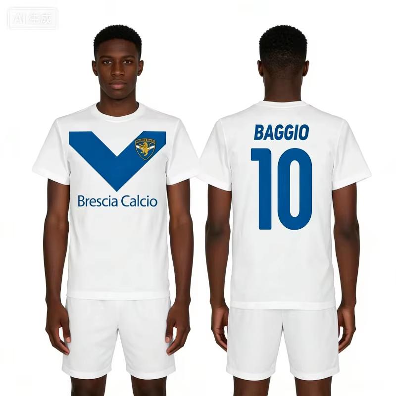 The 2026 Spring and Summer Brescia Baggio 10 Team T-shirt Summer Unisex Vintage Top Fashion Tee Hip Hop Streetwear Top