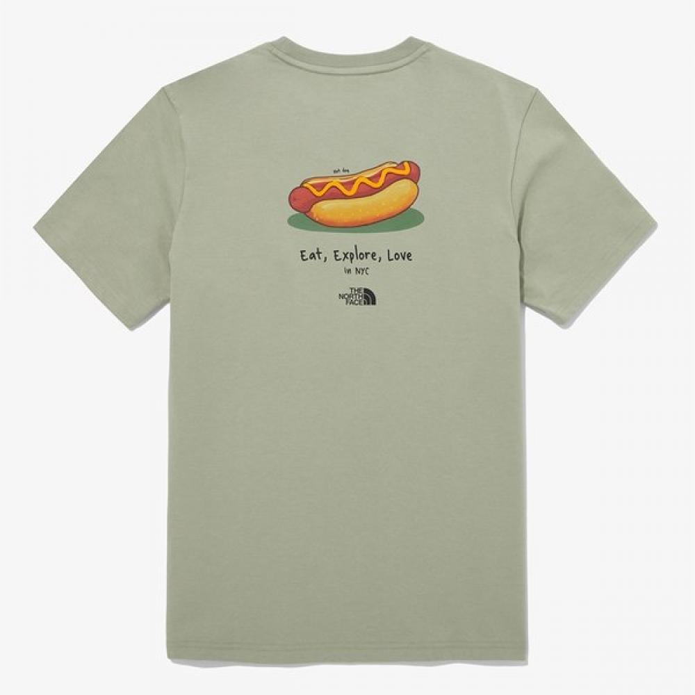 [north Face Official] Nt7uq22c Men S City Travel Ex Short Sleeve Round Tee TEA/085