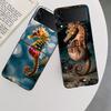 Seahorse Underwater Fantasy Case For Samsung Z Flip 6 5G Galaxy Z Flip 5 4 3 5G Black Hard Cell Phone Cover Luxury PC Shell Coqu