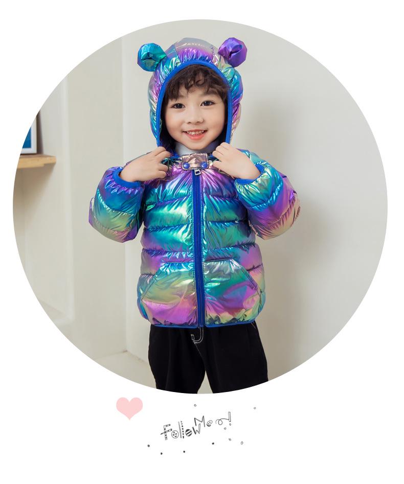 2025 Autumn/Winter Cartoon Children's Down Jacket - Lightweight Short Cotton Coat for Boys and Girls