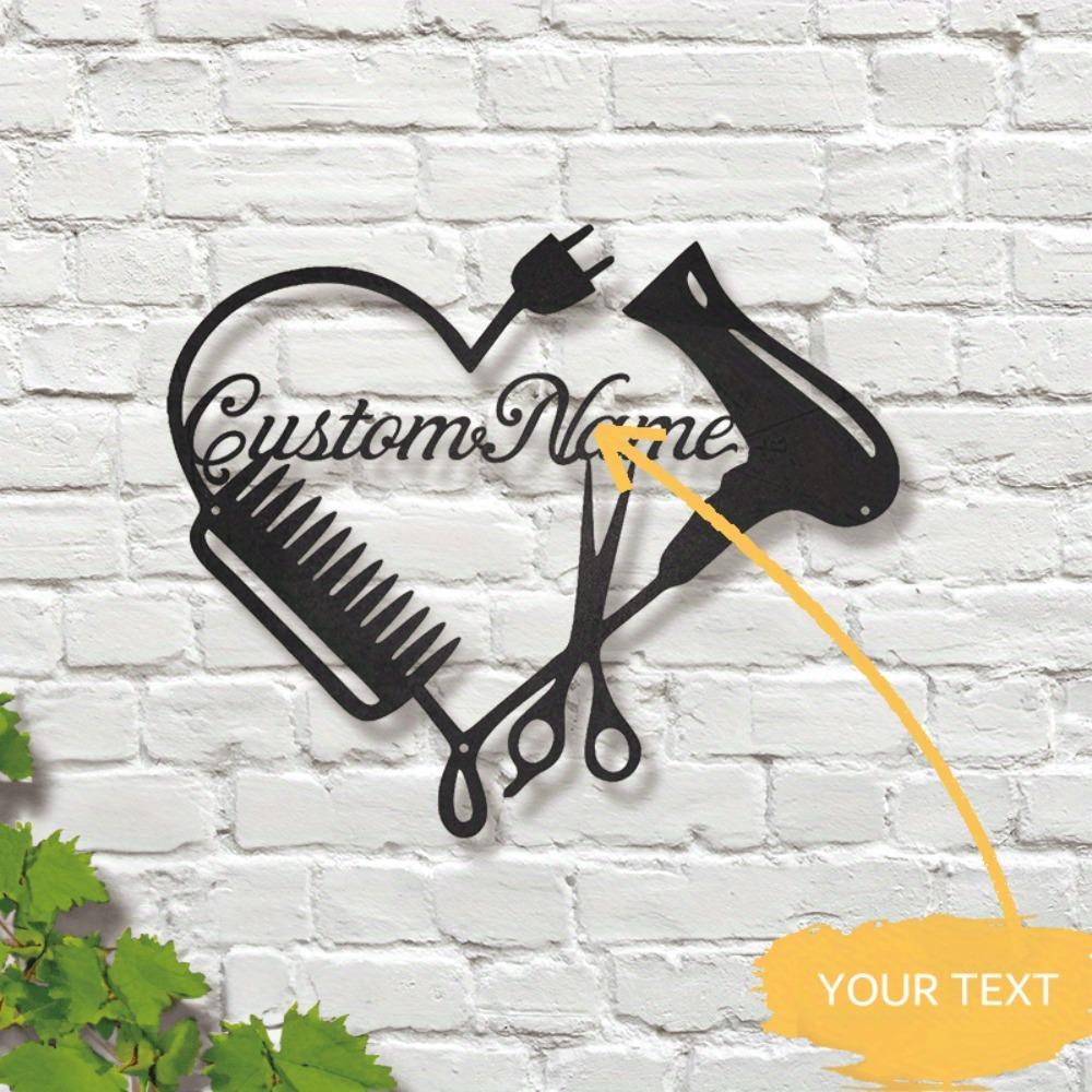 

Personalized Heart Metal Wall Art Salon Gift Hanging Sculpture