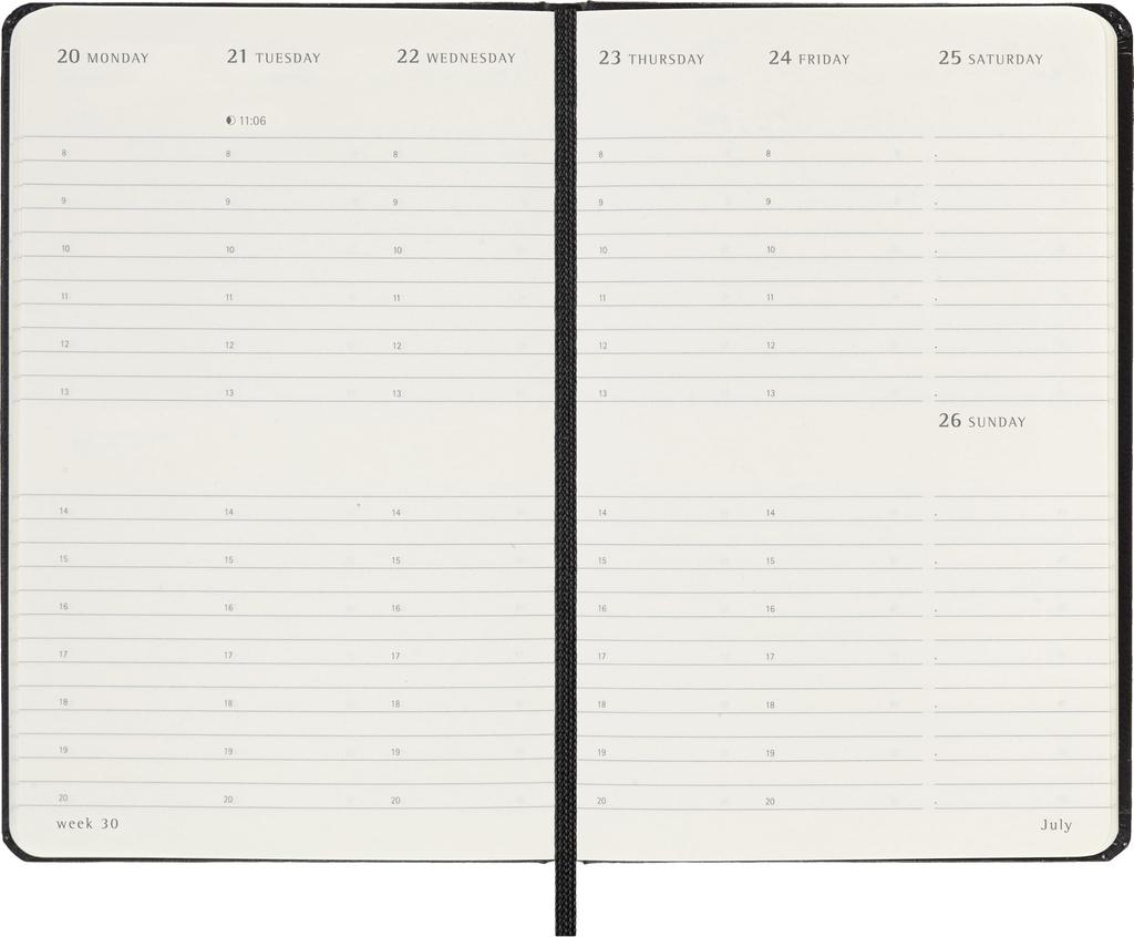 Moleskine 2026 January Weekly Pocket Size x DHB12WV2Y26 Planner, Start, 12-Month Diary, Vertical, (9cm 14cm), Hardcover, Black,