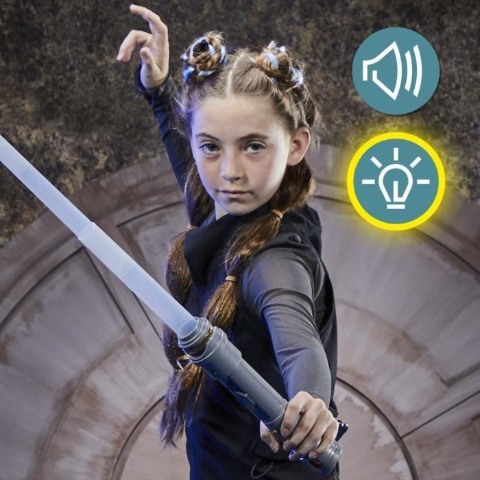 Sabre laser électronique ahsoka tano blanc personnalisable, jouets star wars lightsaber forge pour enfants, dès 4 ans