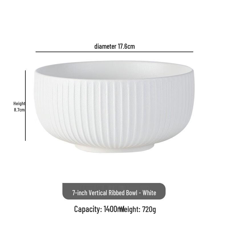 Black Frosted Ceramic Straight-Stripe Dinner Plate