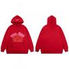 Sp5der Spider Web Foam Print Fleece Hoodie Loose Fit Hip Hop Sweatshirt Men Women