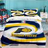 Squadra di Pallacanestro Pacers Set Biancheria da Letto 3 Pezzi, Include 1 Federa per Piumone e 2 Federe per Cuscini, Regalo Perfetto per Natale, Ideale per Camera da Letto, Dormitorio