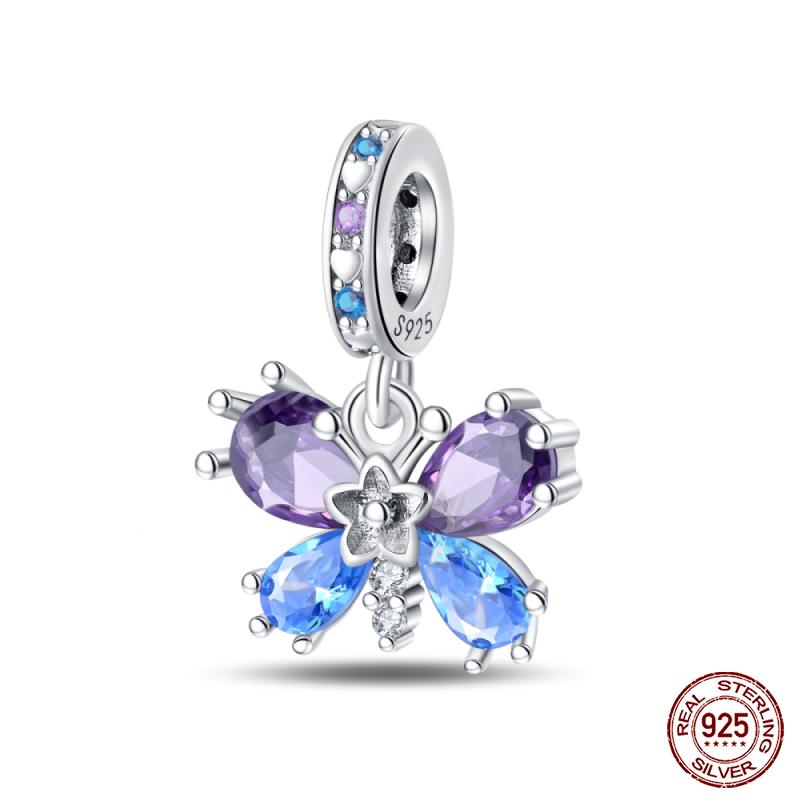 New Copper Fashion Spring Carnation Flower Parrot Charm Bead Suitable For 3Mm Bracelet Diy Fine Jewelry Gift Making
