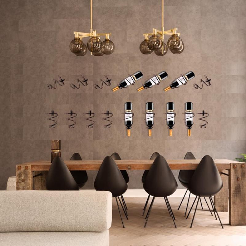 Hanging Spiral Type Red Wine Bottle Rack Wall Mount Wine Bottle Display Rack Wine Storage Rack Simple Home Counter Decoration