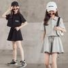 Mode Sommer Mädchen Freizeit Sport Kinder Mädchen Bekleidung Trainingsanzug Mädchen Zweiteiler Poloshirts Shorts Anzug Weicher Sport