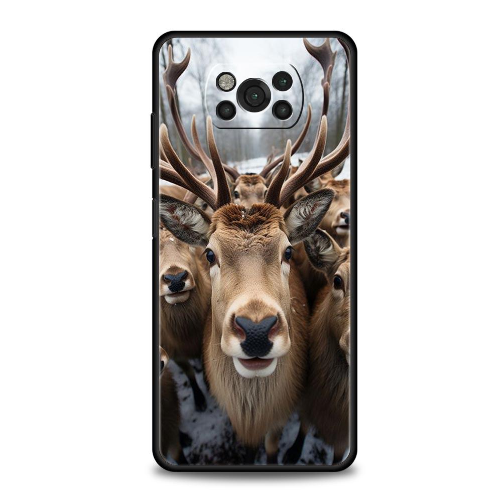 Animal selfie art Phone Case For For Xiaomi Poco X6 X5 Pro X4 X3 NFC F5 Pro F4 F3 GT M5 M4 Pro 5G M3 C51 C50 C55 Soft Cover