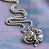 New Retro Antique Gold /Silver Color Mysterious Animal Cat Miss Necklace for Men and Women Personalized Trendy Jewelry