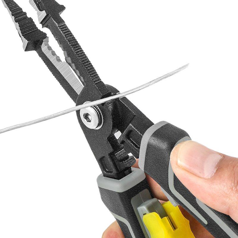 Sedm v jednom Multifunkční elektrikářské kleště: Odizolovací kleště, krimpovací kleště a kleště s jehlovými čelistmi