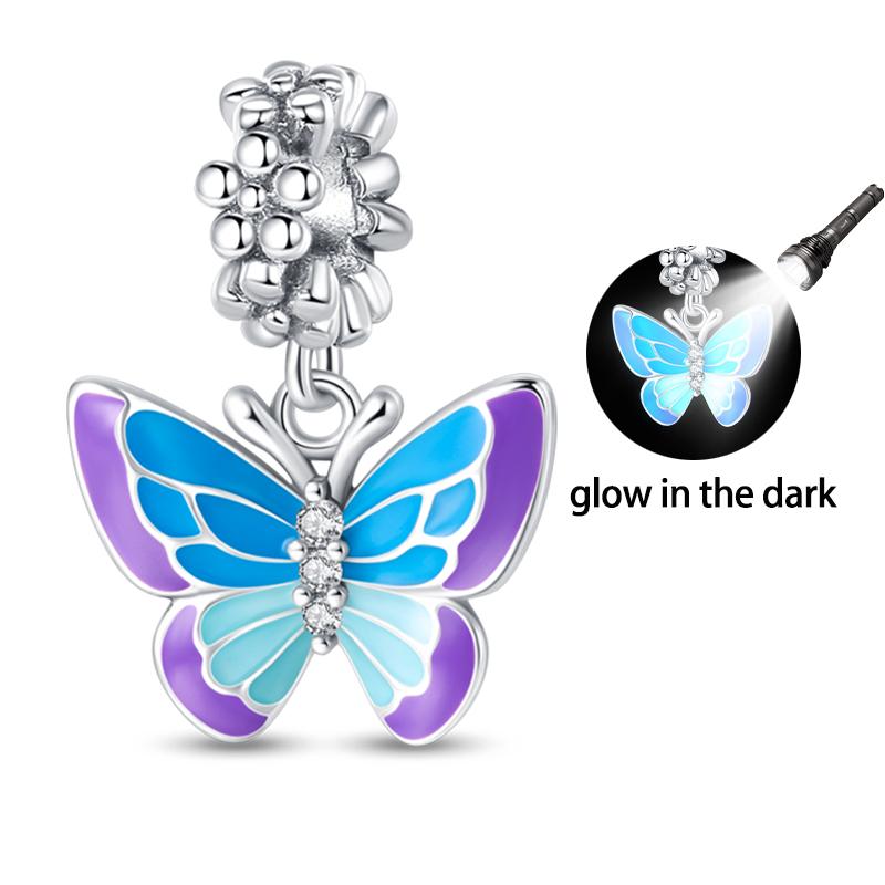 copper Plating Colorful Butterfly Insect Animal Charm Bead Charms Bead Charms Sparkling Zircon Compatible With Qikaola Authentic Bracelets Do It Yours