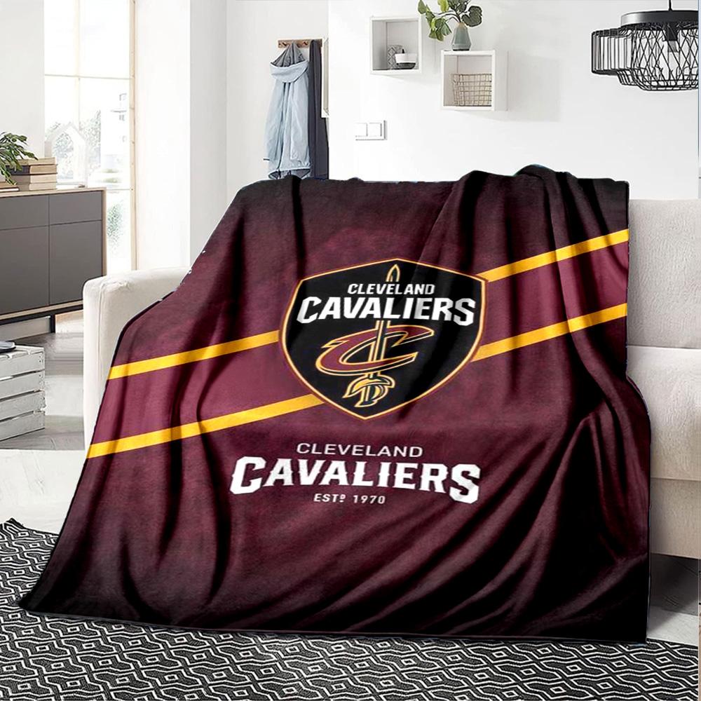 Cleveland Cavaliers Print Flannel Blanket High Quality Warm Comfortable Cover for All Seasons Perfect for Gifts Home Decor