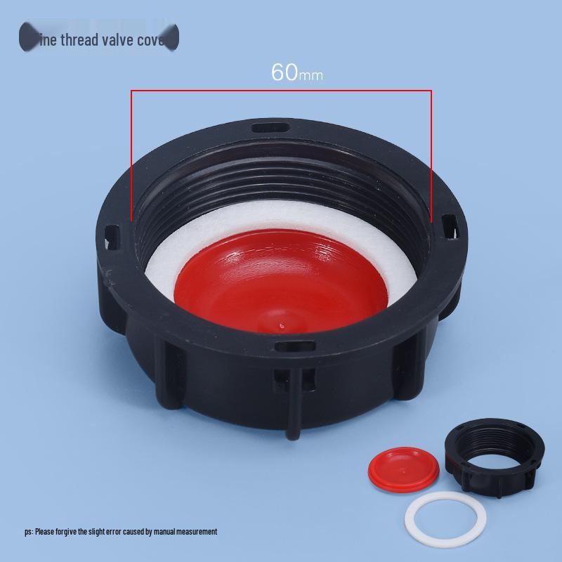 IBC Ton Barrel Valve Cover: S60 & S100 Butterfly/Ball Valves, Coarse/Fine Thread, 62MM Sealing Cover