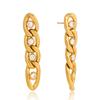 Yori Popular Waterproof Shiny Cubic Zirconia Tassel Chain Drop Dangle Earrings for Women Temperament Popular Jewelry