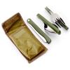 Long Cookware Backpack Spork Fork Stainless Steel Fold Knife Utensil Spoon Set Combo Picnic Camp Cutlery Tableware Flatware