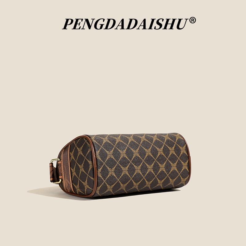 2025 Argyle Print Versatile Baguette Bag - Retro European & American Vintage Crossbody/Shoulder Bag