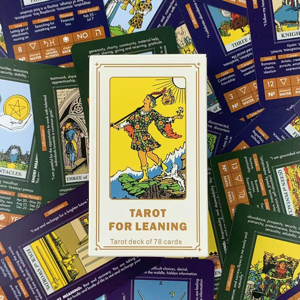 NEW Tarot For Leaning A 78PCS Cards Great For Beginners, Meditation & Party Games,Halloween and Christmas Gifts