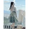 Chinesischer Hanfu im Stil der Song-Dynastie für Damen Plissee-Rock Alltagsset Frühling und Herbst