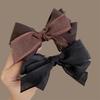 Elegant Korean Mesh Bow Banana Clip for Fine To Medium Hair, Ideal for High Ponytails.