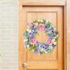 Artificial Front Door Wreath Hanging Ornament Spring Decor for Indoor Outdoor