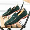 New Men Casual Fashion Suede Men Shoes Lightweight Soft Genuine Leather Punched Moccasins Slip on Driving Shoes for Men Size 47