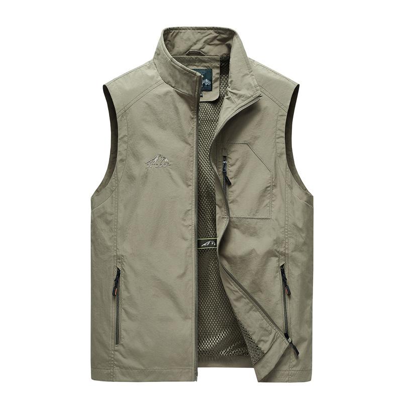 Gilet Estivo Nuovo da Uomo Casual Largo Multi-tasche Gilet Gilet Taglia Grande Giacca Gilet Uomo