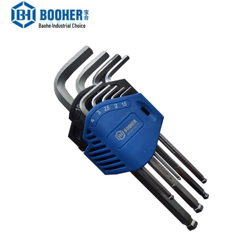 BOOHER BH 9-Piece S2 Steel Hex Key Set