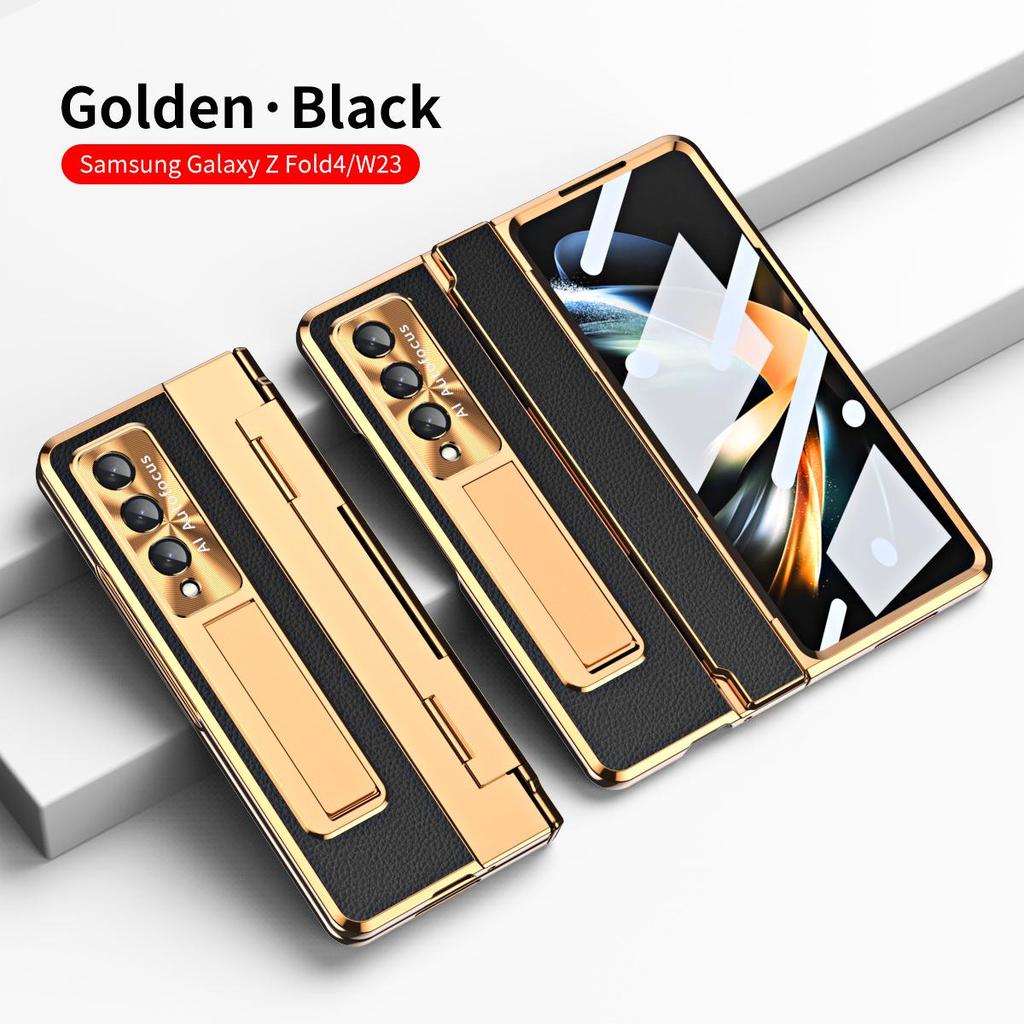 "Kožené ochranné pouzdro Samsung Z Fold5 pro FOLD4/FOLD3 - Plné krytí, Ochrana proti pádu, Kompatibilní s pantem"