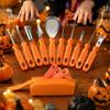 Halloween Asilo Giocattoli Creativi Kit per Intagliare Zucca, Lame in Acciaio Inossidabile e Manici Antiscivolo Set Frutta Verdura Taglierine Manuali Fai da Te