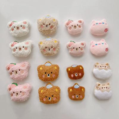 Cute Cartoon Plush Bear Brooch For Girl Clothes Badge Pins Backpacks Pendant