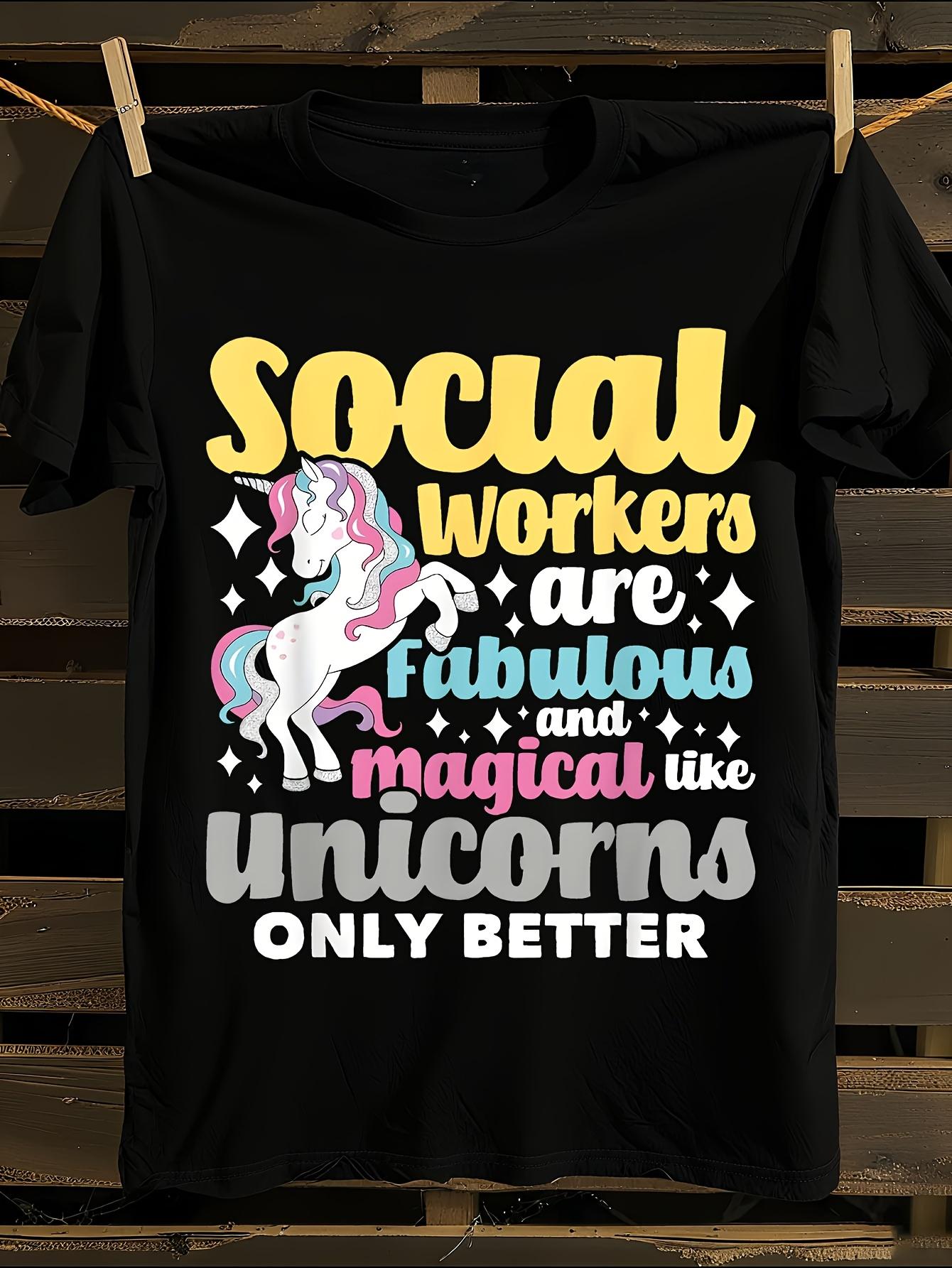 s Social Worker Slogan T-shirt XXXXL