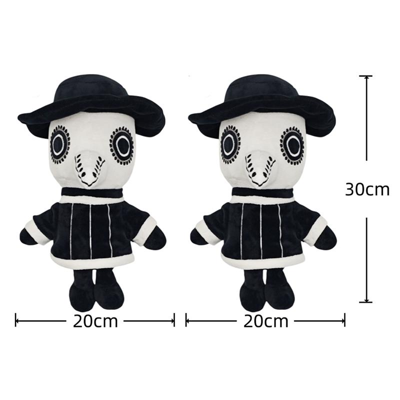 TreasuringU Black Plague Doctor Plush Toy Happy Halloween Plague Crow Stuffed Dolls Halloween Birds Toy Gift Idea ideal for Kids