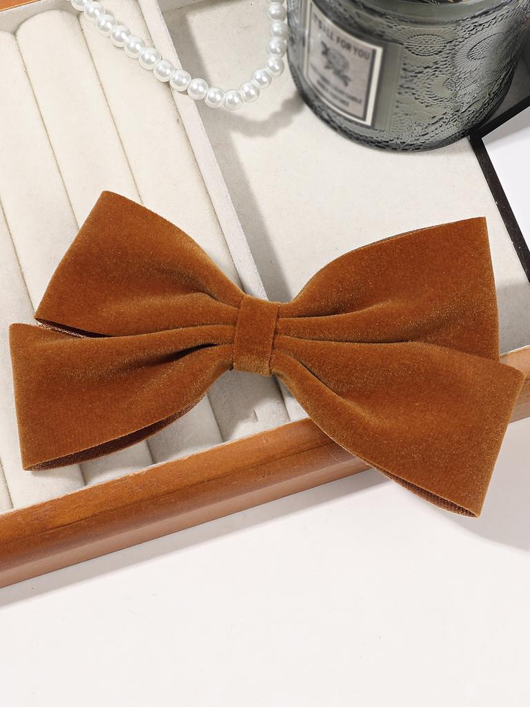 1PCS Velvet Hair Bows Hair Ribbon Clips Hair Accessories for Women Girls Toddlers Kids Baby